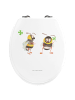 Mr. & Mrs. Panda WC Brille Hummeln Kleeblatt ohne Spruch in Weiß