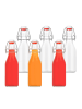 relaxdays 6x Flasche in Transparent - 250 ml