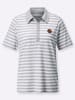 WITT WEIDEN Poloshirt in hellgrau-weiß-geringelt
