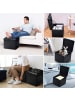 COSTWAY Sitzhocker mit Stauraum in Schwarz
