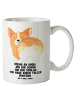 Mr. & Mrs. Panda Steinguttasse Corgi Po mit Spruch in Weiß