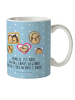 Mr. & Mrs. Panda Kinderpott Igel Familie mit Spruch in Blau Pastell