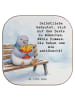 Mr. & Mrs. Panda Bierdeckel Taube Winter Pommes Design mit Spruch in Weiß
