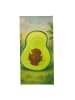Mr. & Mrs. Panda Strandtuch Avocado Kern Design ohne Spruch in Gelb Pastell