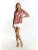 faina Damen Blusenshirt in Rot Mehrfarbig
