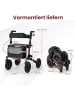 COSTWAY Rollator mit Luftbereifung in Rot