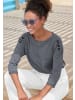 ELBSAND 3/4-Arm-Shirt in marine-weiß