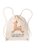 Mr. & Mrs. Panda Sportbeutel Lama Springen mit Spruch in Creme