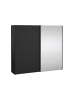 ebuy24 Schiebetürenschrank Como (2-türig) Schwarz 244 x 67 cm
