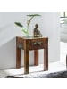 KADIMA DESIGN Nachttisch im Shabby Chic, Mango-Holz, 40x40x55 cm, Einzigartig & Praktisch