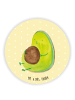 Mr. & Mrs. Panda Rund Magnet Avocado Pfeifen ohne Spruch in Gelb Pastell
