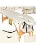 tectake 2 Zonen Massageliege Freddi 210 x 95 x 84 cm, beige