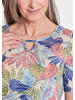 GOLDNER Shirt Elegantes Oberteil mit Lochdetail in bunt / gemustert