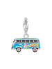 Thomas Sabo Charm-Anhänger Bunter Hippie-Bus in silber, bunt