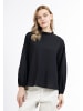 DreiMaster Damen Langarmbluse in Schwarz