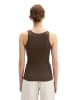 Marc O'Polo Ripp-Tanktop slim in Burnt Coffee