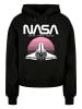 F4NT4STIC Organic Oversize Hoodie NASA Space Shuttle Sunset in schwarz