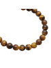 True Rebels Armband aus Edelstahl Tigerauge in schwarz