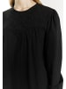 DreiMaster Vintage Damen Langarmbluse in Schwarz