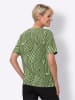 Sieh an! Kurzarmshirt in oliv-reseda-bedruckt