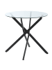 HOMCOM Beistelltisch in Schwarz 80L x 80B x 75H cm