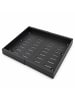 relaxdays Teleskopschublade in Schwarz - (B)31-52 x (H)7,5 x (T)53 cm