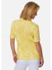 GOLDNER Kurzgröße:  Druckpoloshirt in margerite / weiß