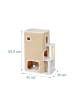 relaxdays Katzenhaus in Beige/ Weiß - (B)43 x (H)83,5 x (T)34 cm