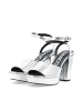 Bianco Plateauabsätze in Silver