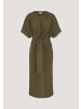 Hessnatur Jersey Kleid Midi in goldoliv