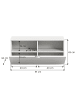 ebuy24 Schuhschrank ProjektX Weiß 92 x 32 cm