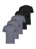 Lerros T-Shirt Basic in Grau / schwarz