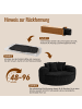 ABRIHOME Sitzsack in Schwarz Cord mit Armlehnen und Rückenkissen
