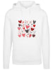 F4NT4STIC Hoodie Cute Herzen Variety Valentinstag in weiß