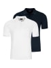 Ragman Poloshirt Basic in Weiß / dunkelblau