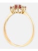 Diamant L'éternel Cluster-Ring aus 375 Gelbgold mit Granat