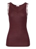 Hanro Crop-Top Woolen Lace in vivid brown