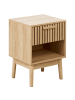 Beliani Nachttisch LYNWOOD in Braun - (W) 40 x (H) 55 x (L) 35 cm