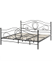 Beliani Doppelbett LYRA in Schwarz - (W) 182 x (H) 107 x (L) 209 cm