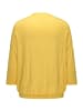 GOLDNER Kurzgröße:  Chiffon-Shirt mit 3/4-Arm, Rundhals in gelb