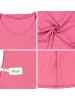 Alkato Alkato Damen Langarm Shirt mit O-Ausschnitt in altrosa