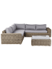 Beliani 4-tlg Lounge Set PALERMO in Braun/Grau