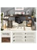 tectake Schreibtisch Hamilton 138 x 138 x 75,5 cm, Industrial Holz dunkel, rustikal