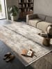 KADIMA DESIGN Kurzflorteppich Vintage robust pflegeleicht Wohnzimmer Flur in Greige