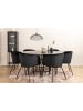 ebuy24 Essgruppe Copenhagen (7-teilig) Schwarz 140 x 140 cm