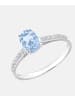 Diamant L'éternel Verlobungsring aus 375 Weißgold mit Diamant mit Topas