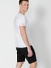 KOROSHI Kurzarm T-Shirt in weiß