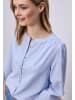Street One Chambray buttoned roundneck Bluse in Original Blue