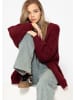 SASSYCLASSY Oversize Cardigan in Dunkelrot