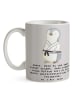 Mr. & Mrs. Panda Mug Unerschütterliche Judo Trainerin mit Spruch in Grau Pastell